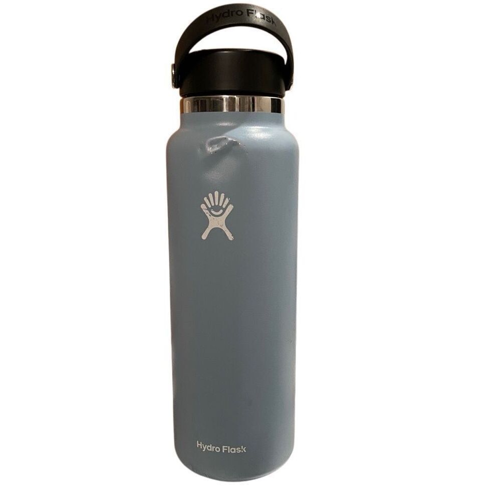 Hydro Flask Blue Wide Mouth 40oz TempShield Water Bottle Stainless Steel